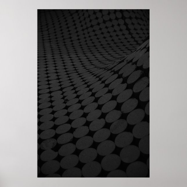 Black and gray dotted surface poster (Front)