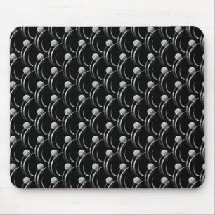 Black and Gray Fancy Swirls Mousepad