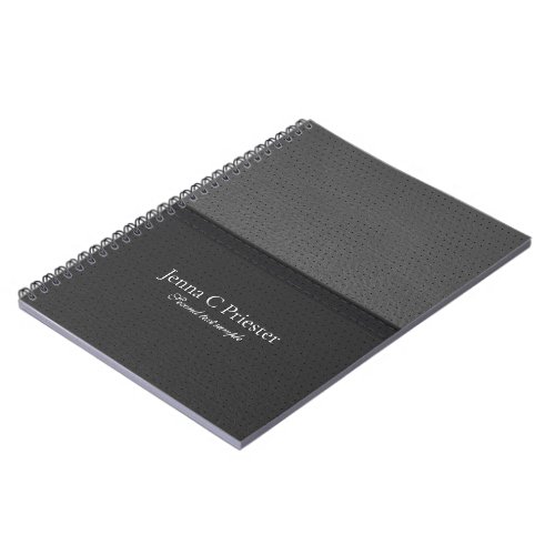 Black And Gray Faux Leather Texture Background Notebook