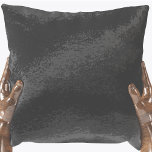 Black and Gray Faux Velvet Print Throw Pillow