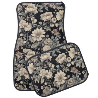 Black and Gray Floral