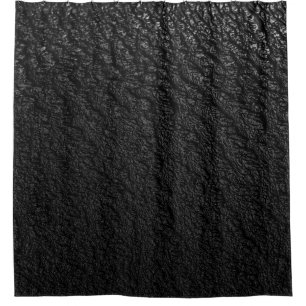 Black and gray floral textile shower curtain