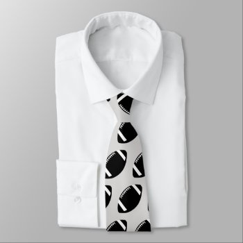 Black And Gray Football Neck Tie by Hannahscloset at Zazzle