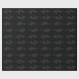 Black and Gray Ghost Fish Wrapping Paper
