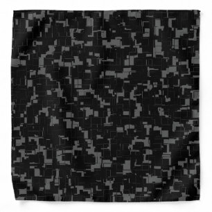 Black and Gray Grey Abstract Pattern Bandana
