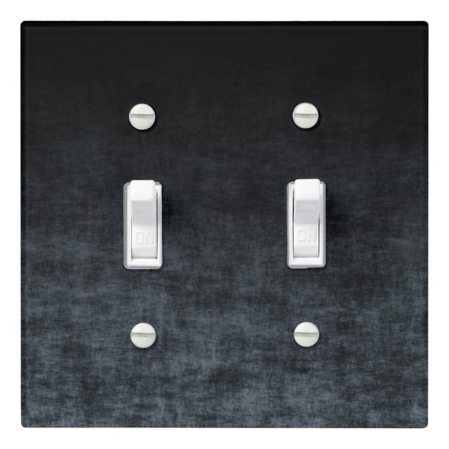 Black and Gray Grunge Ombre Texture Light Switch Cover (In Situ)