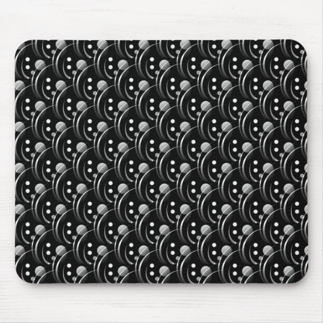 Black and Gray Hip and Stylish Mousepad (Front)