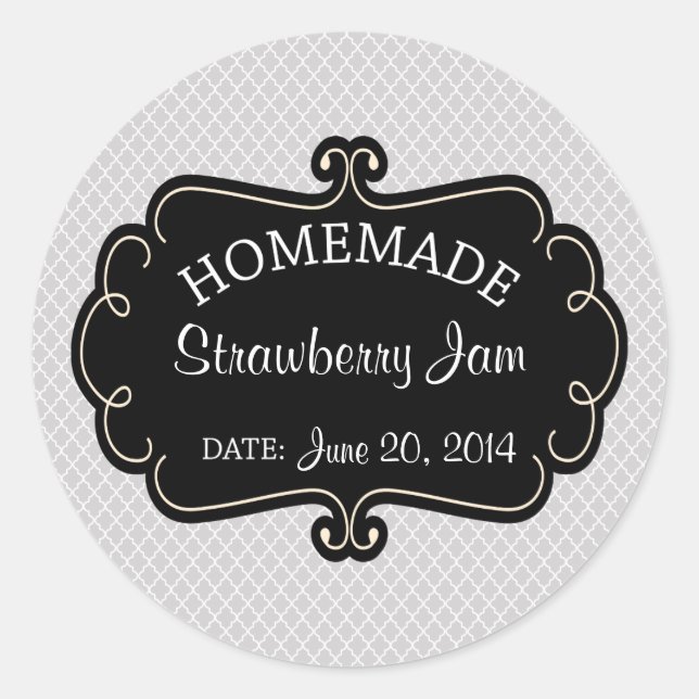 Black and Gray Homemade Goods Label (Front)