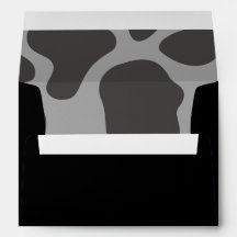 Black and gray invitation envelope