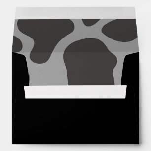Black and gray invitation envelope