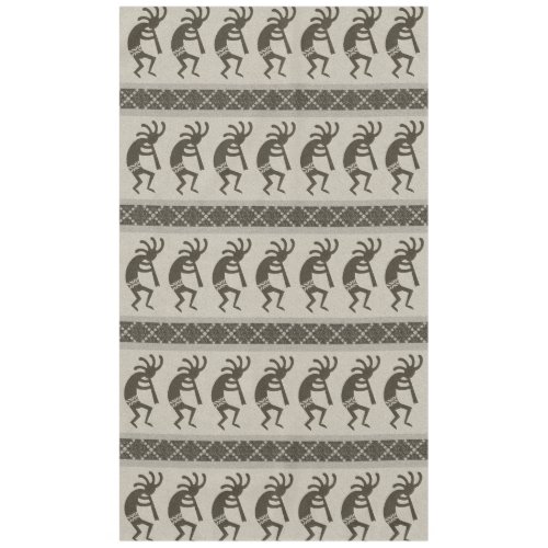 Black And Gray Kokopelli Aztec Pattern Tablecloth
