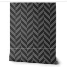 Black and Gray Large Herringbone