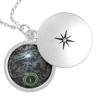 Black And Gray Lawn Bowl, Locket Necklace