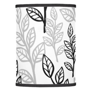 Black and Gray leaves Lamp Shade