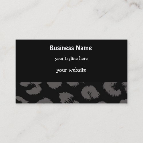 Black and Gray Leopard Pattern Business Card