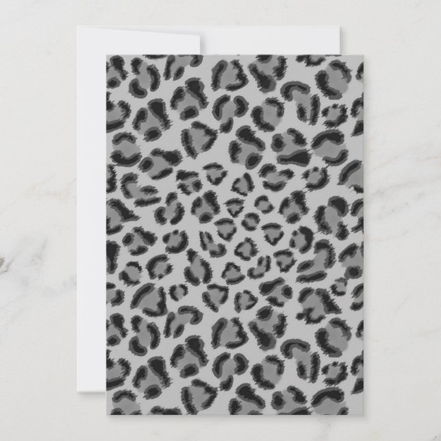 Black and gray Leopard pattern, cheetah pattern    Announcement (Front)