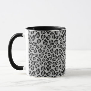 Black and gray Leopard pattern, cheetah pattern   Mug
