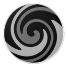 Black and gray modern abstract swirl