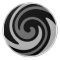 Black and gray modern abstract swirl