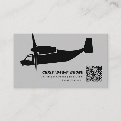 Black and Gray Modern Osprey Business Card