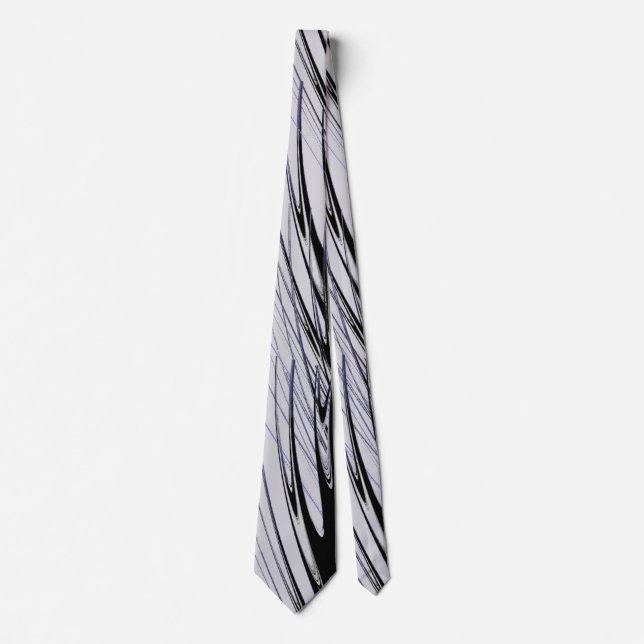 Black and Gray Modern Splash Tie (Front)