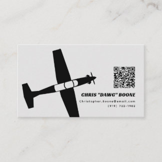 Black and Gray Modern T-6 UPT Business Card