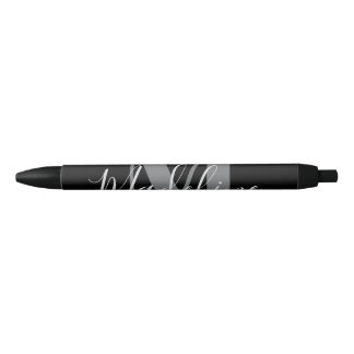 Black And Gray Monogram Elegant Pen