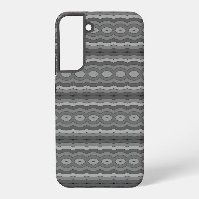 Black and gray patterned samsung galaxy case (Back)