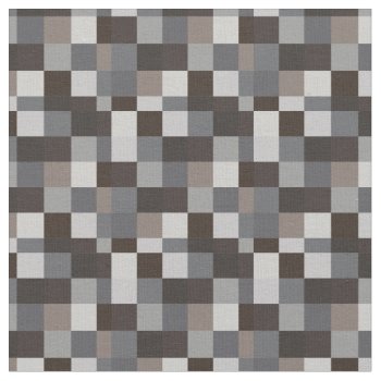 Black And Gray Pixelated Pattern | Gamer Fabric by DesignedwithTLC at Zazzle