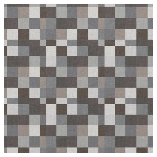 Black and Gray Pixelated Pattern | Gamer Fabric