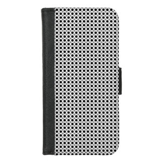 black and gray polka dots iPhone 8/7 wallet case