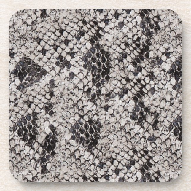 Black and Gray Snake Skin.jpg Coaster (Front)