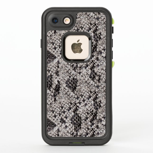 Black and Gray Snake Skin LifeProof iPhone Case (Back)