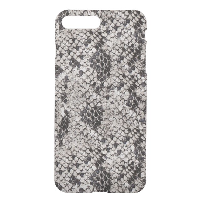 Black and Gray Snake Skin Uncommon iPhone Case (Back)