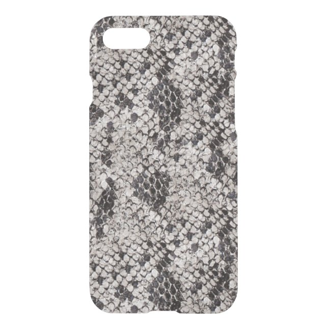 Black and Gray Snake Skin Uncommon iPhone Case (Back)
