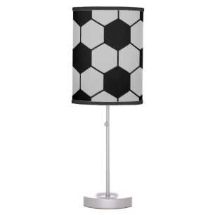 Black and gray soccer print Table Lamp