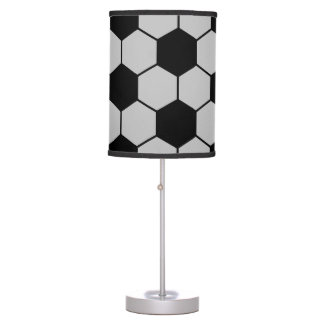 Black and gray soccer print Table Lamp