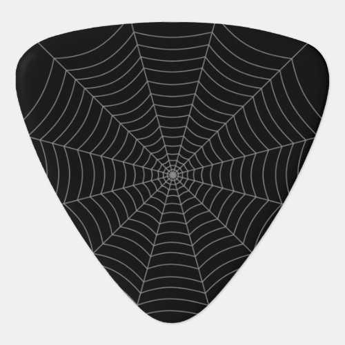 Black and gray spider web Halloween pattern Guitar Pick