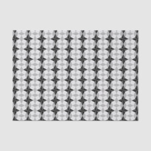 Black and Gray Starbust and Rhombus Pattern Tissue Paper