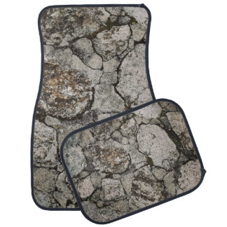 Black and gray stone fragment car floor mat