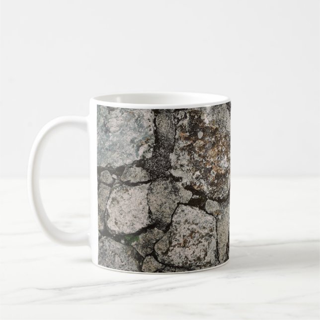 Black and gray stone fragment coffee mug (Left)