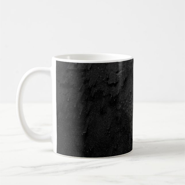 Black and gray stone fragment coffee mug (Left)