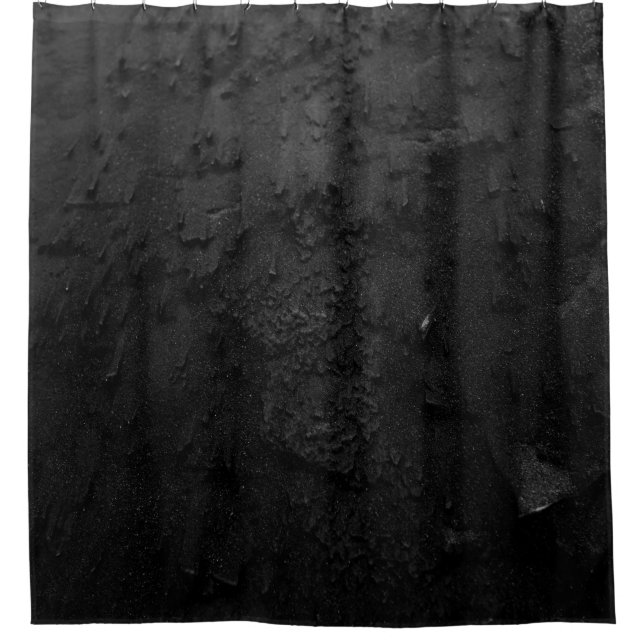 Black and gray stone fragment shower curtain (Front)