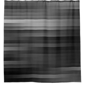 Black And Gray Striped Shower Curtain by inkbrook at Zazzle
