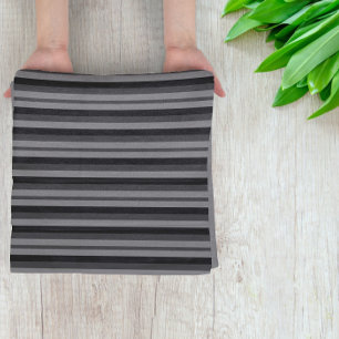 black and gray stripes bath towel set