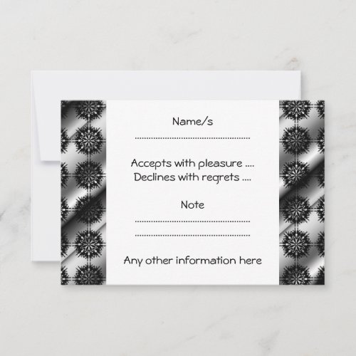 Black and Gray Stylish Elegant Pattern. Custom Invitations