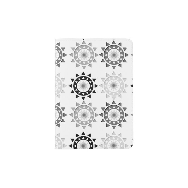 Black and Gray Suns Passport Holder (Front)