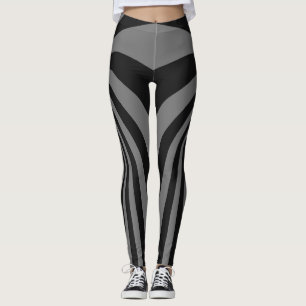 Black and Gray Swirl Design leggings