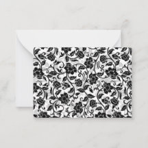 Black and Gray Swirling Flowers
