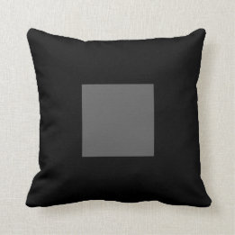 Black and Gray Thick Border Pillow